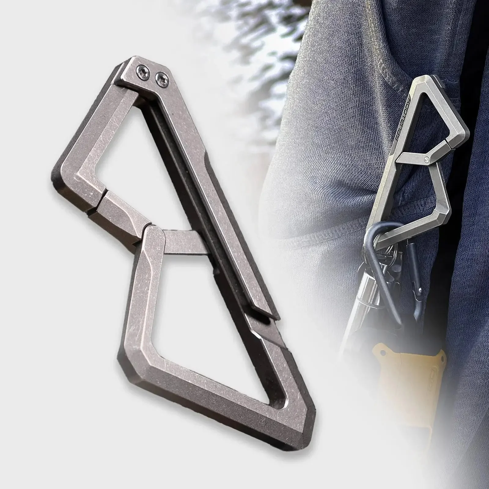Kootenay Titanium Carabiner With Back Clip - Image 5