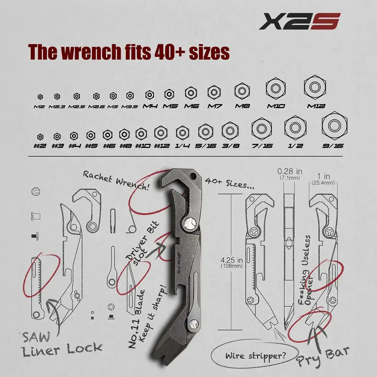 PICHI X2S Titanium Multitool - Image 3